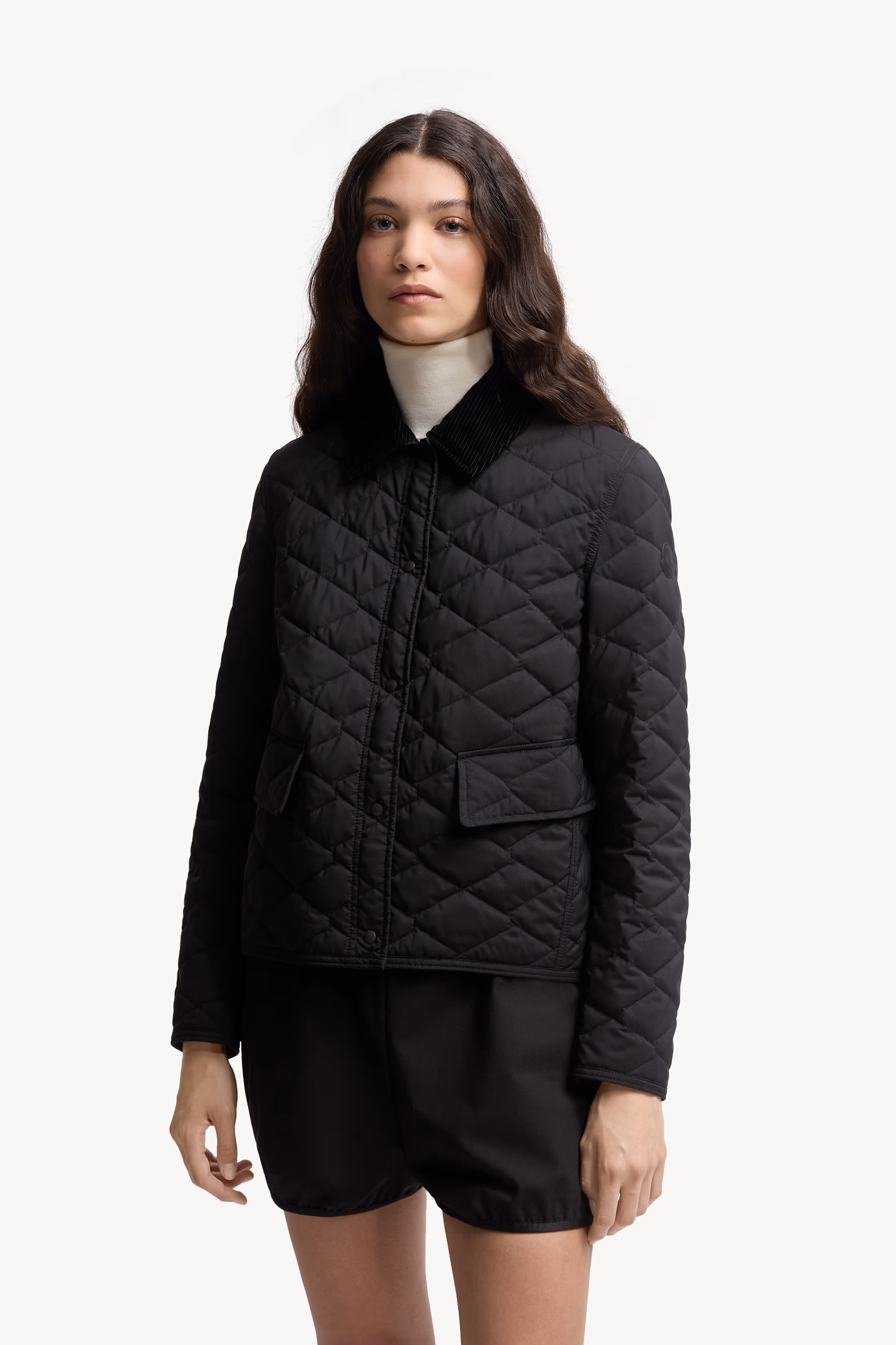 Plumífero corto de tafetán Citno Mujer Negro Moncler 3